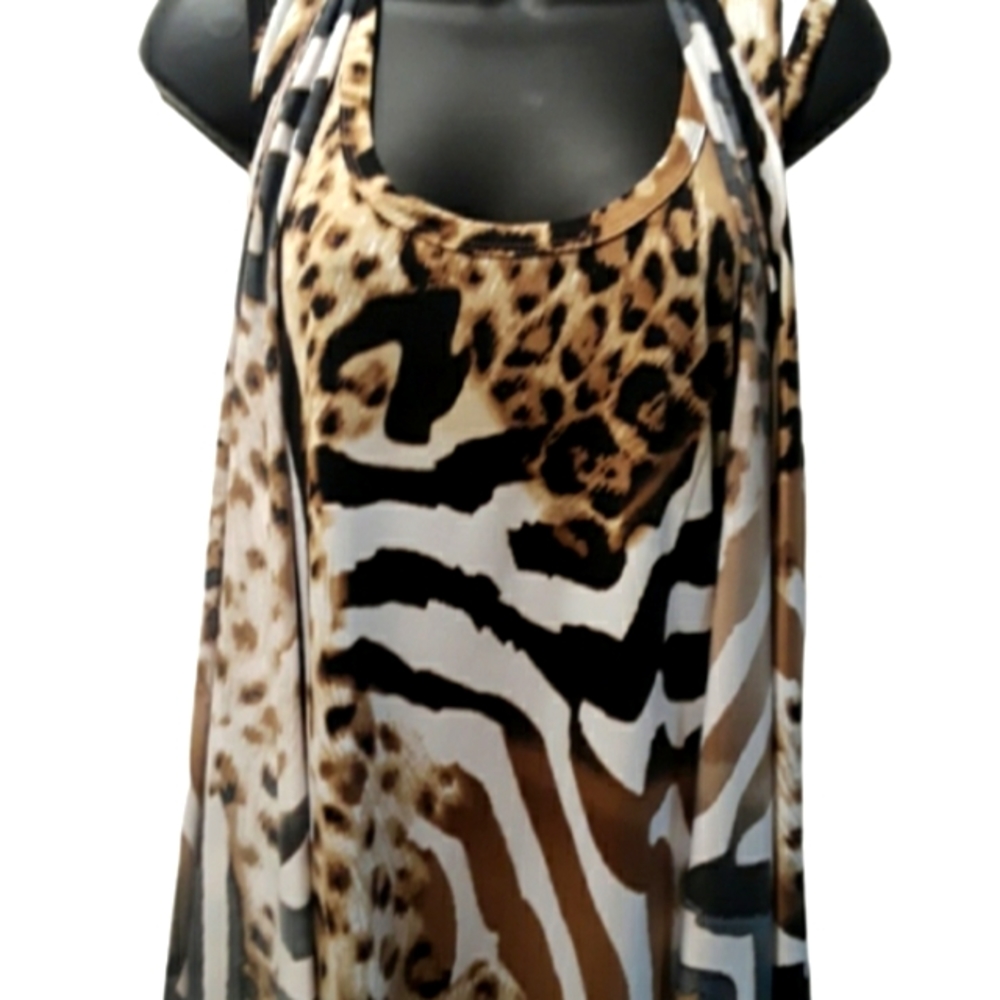 - PATCHINGTON ANIMAL PRINT SLEEVELESS TOP - Picture 1 of 5